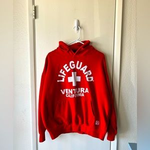 Red, Lifeguard Venture California, Hoodie